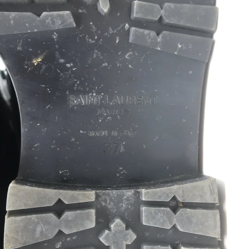 Saint Laurent William Double-Laced Combat Boots Black Leather Size 37