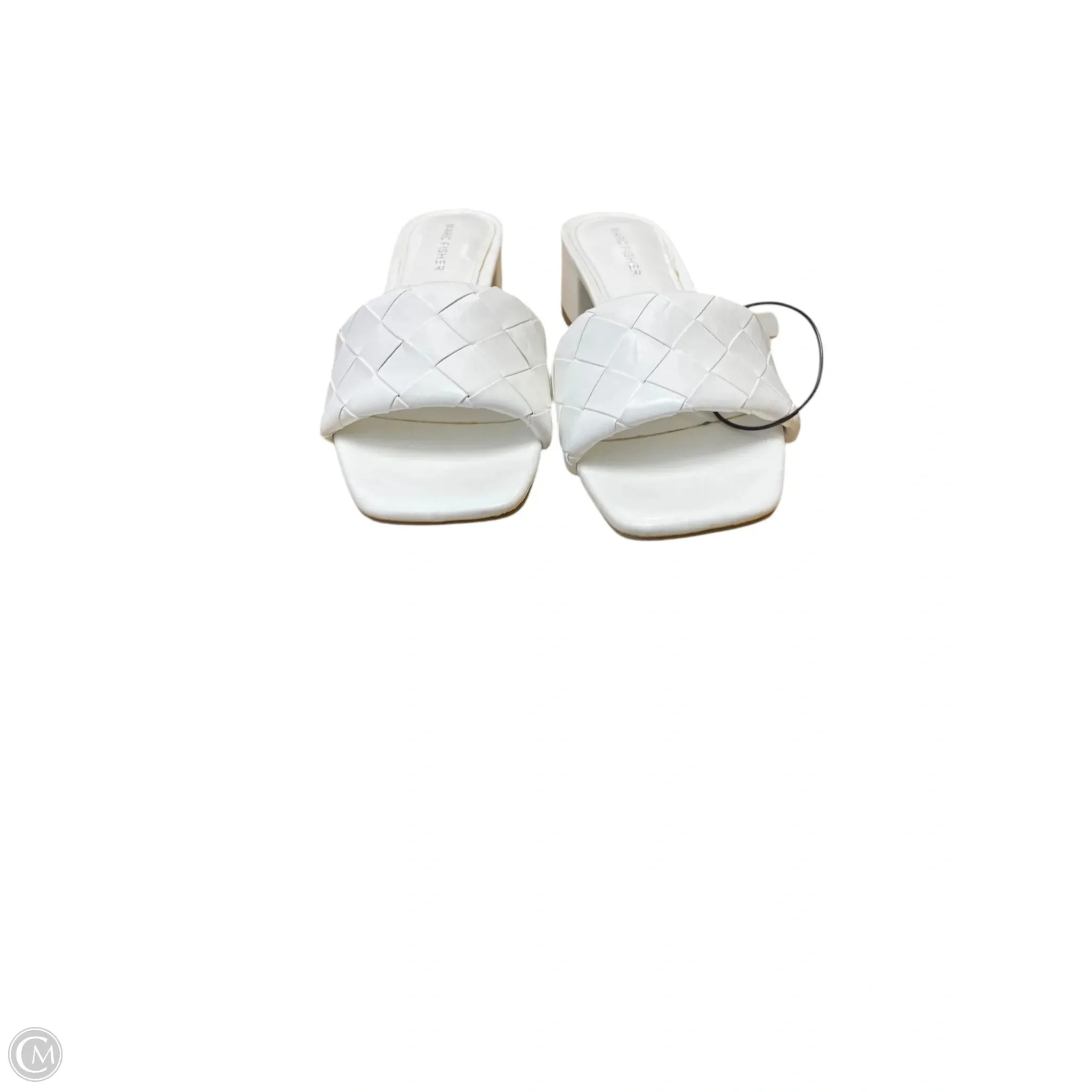 Sandals Heels Block By Marc Fisher In White, Size: 8.5
