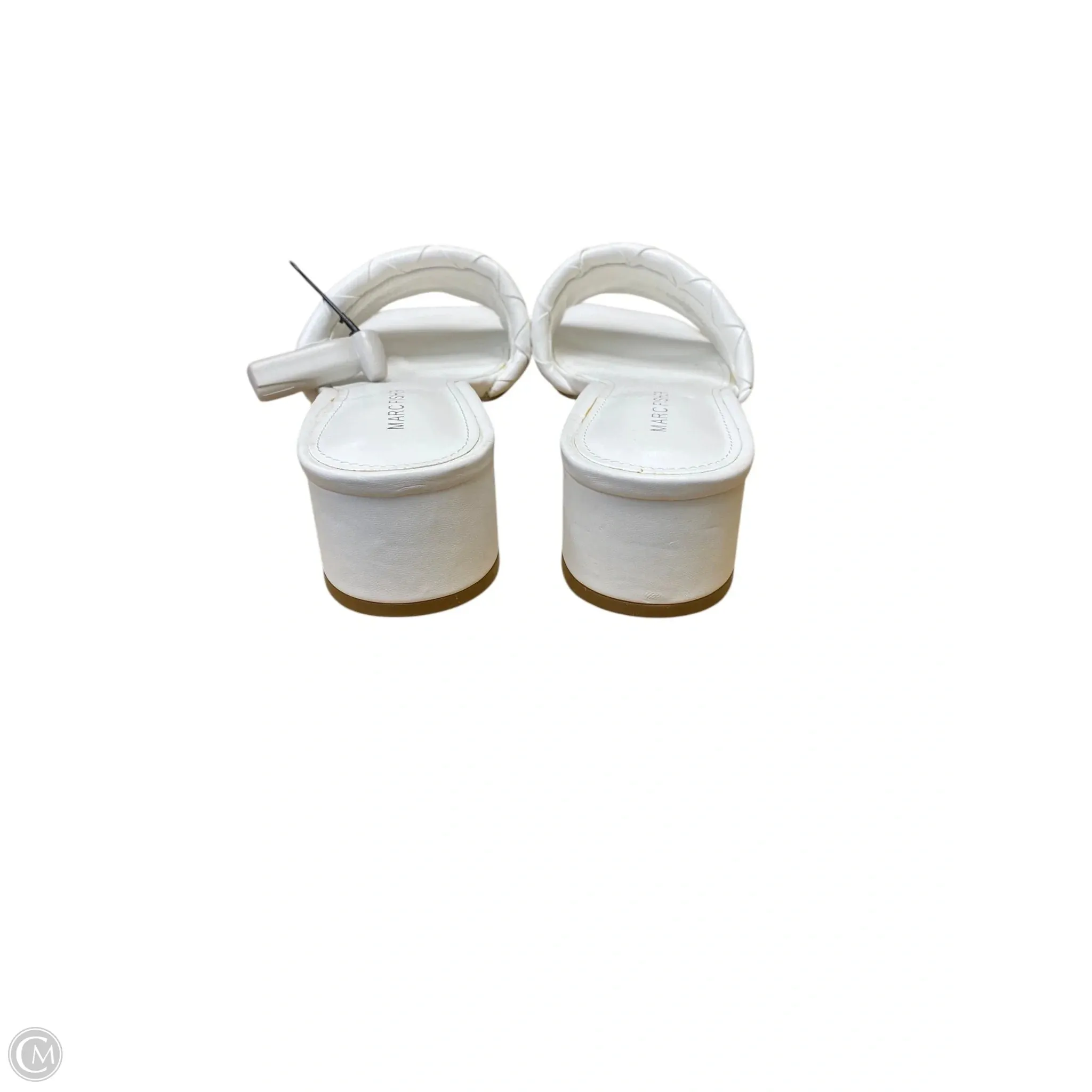 Sandals Heels Block By Marc Fisher In White, Size: 8.5