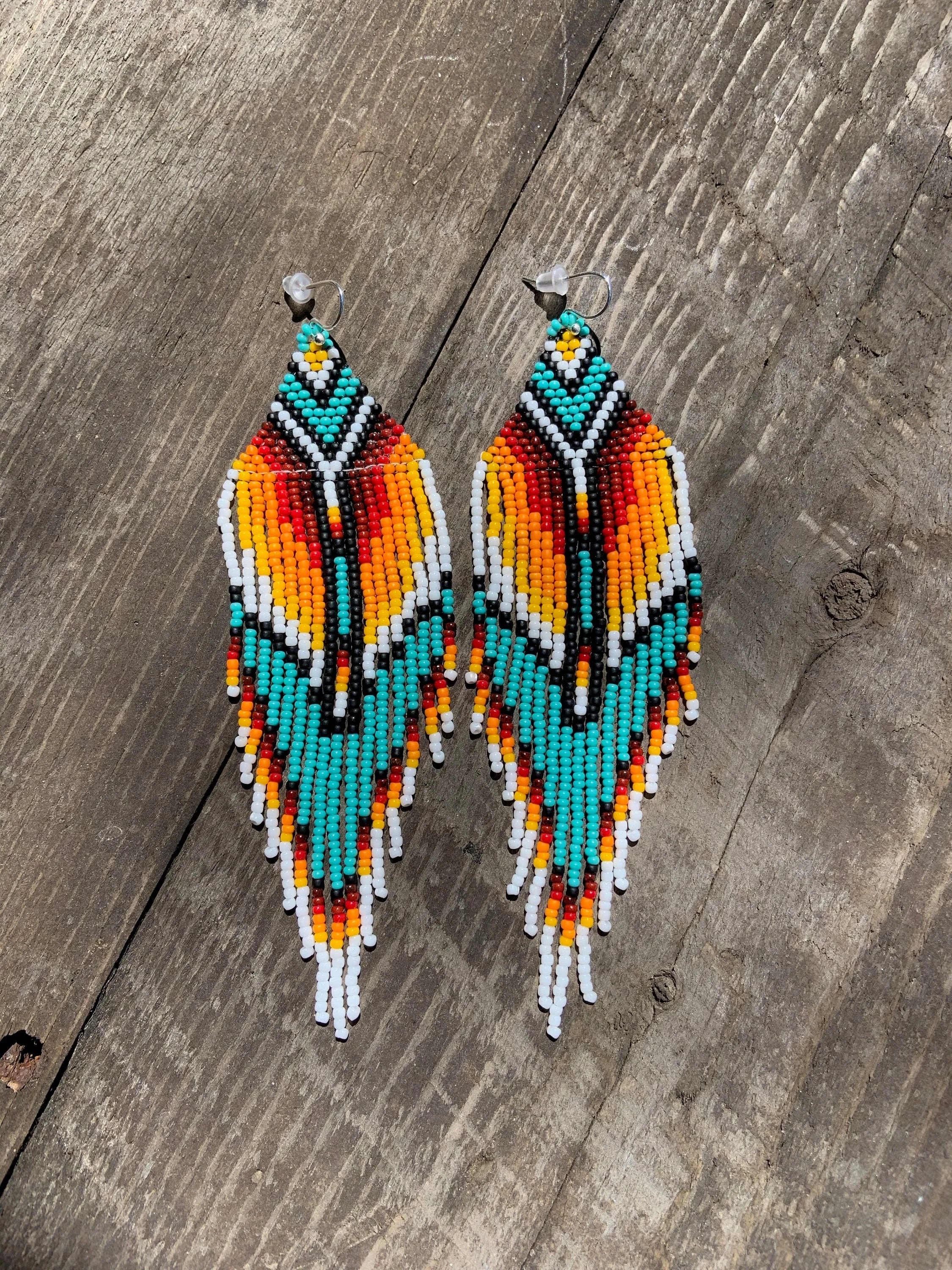 Serape Fringe Native American Inspired Earrings