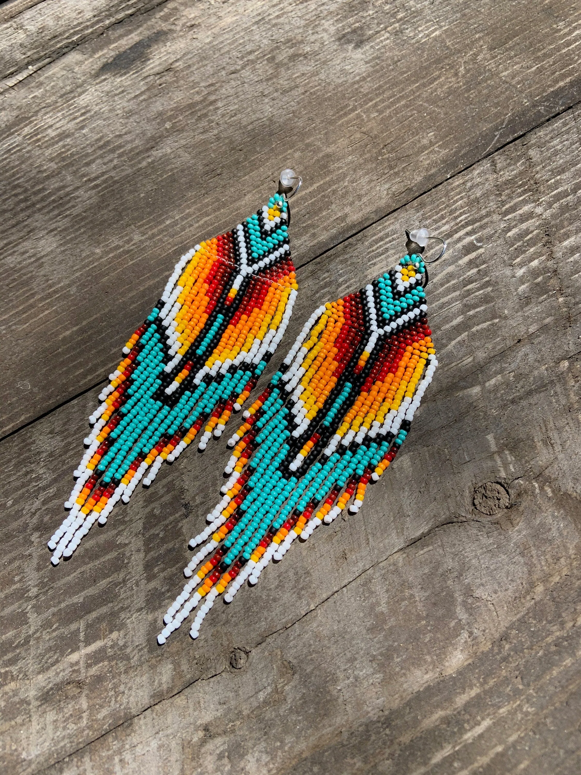 Serape Fringe Native American Inspired Earrings