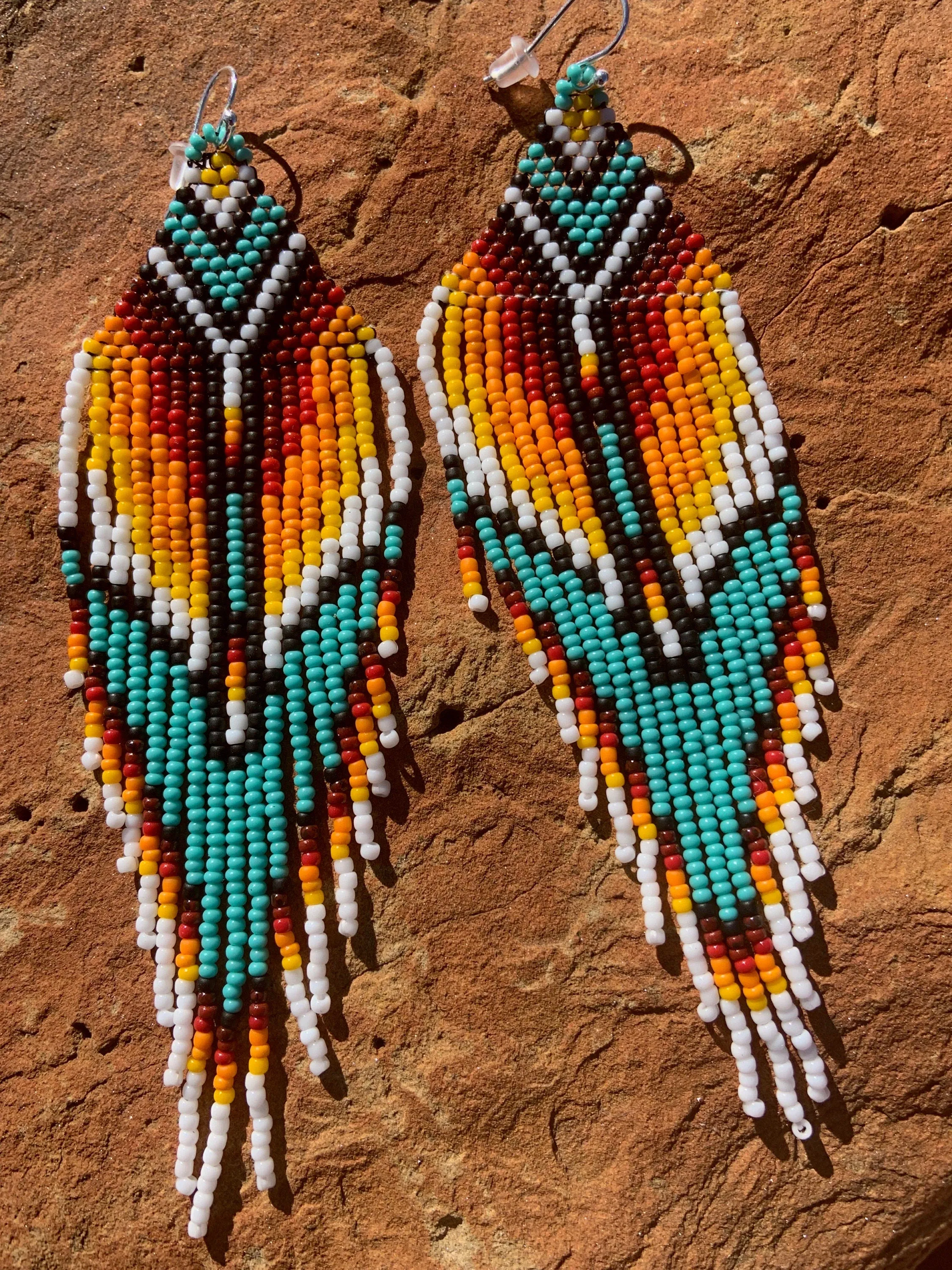 Serape Fringe Native American Inspired Earrings