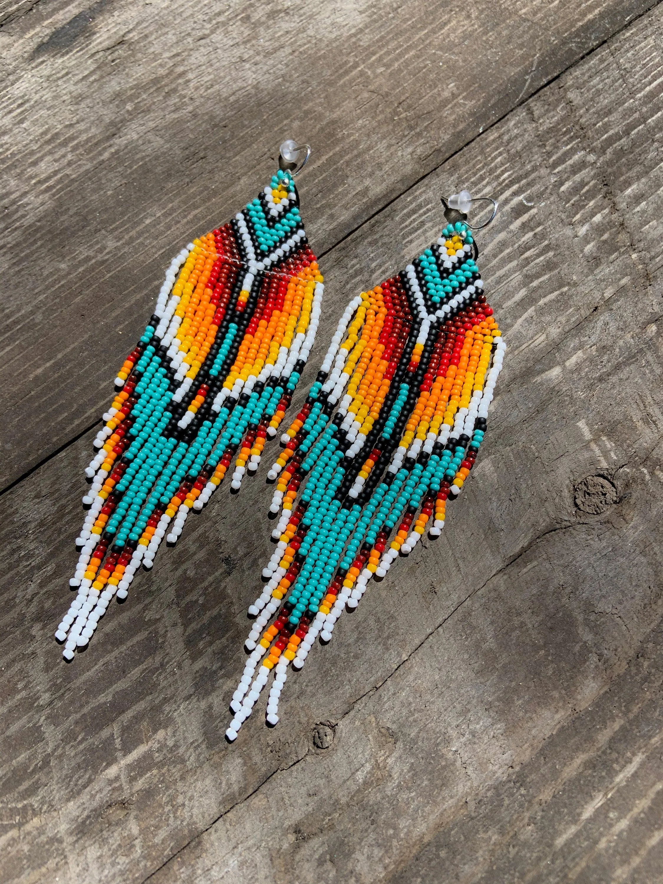 Serape Fringe Native American Inspired Earrings