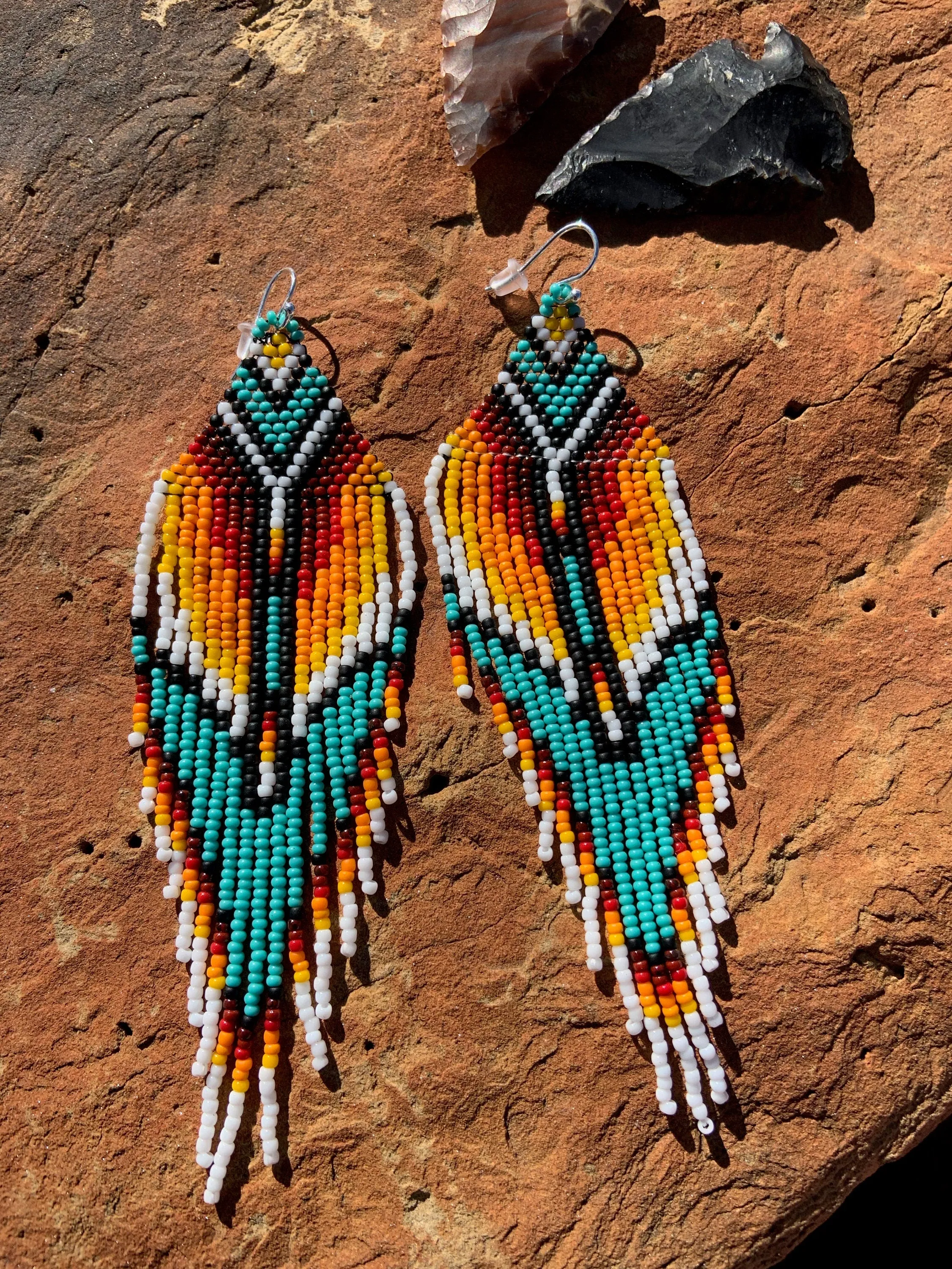 Serape Fringe Native American Inspired Earrings
