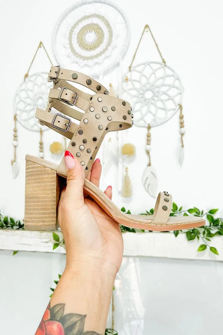 Size 6, 6.5, 10 // Studded Block Heel Sandals