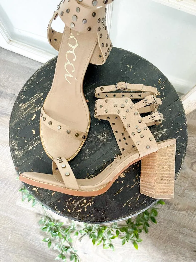 Size 6, 6.5, 10 // Studded Block Heel Sandals