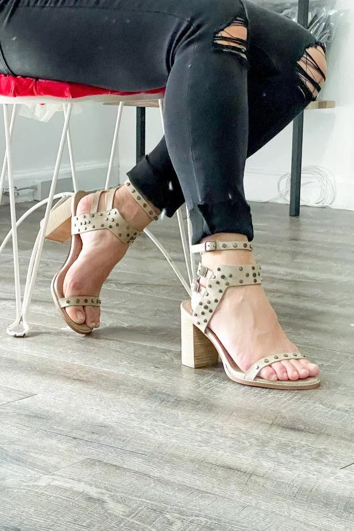 Size 6, 6.5, 10 // Studded Block Heel Sandals