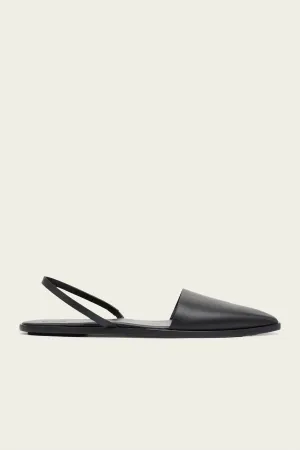 Sling Back Flat in Black