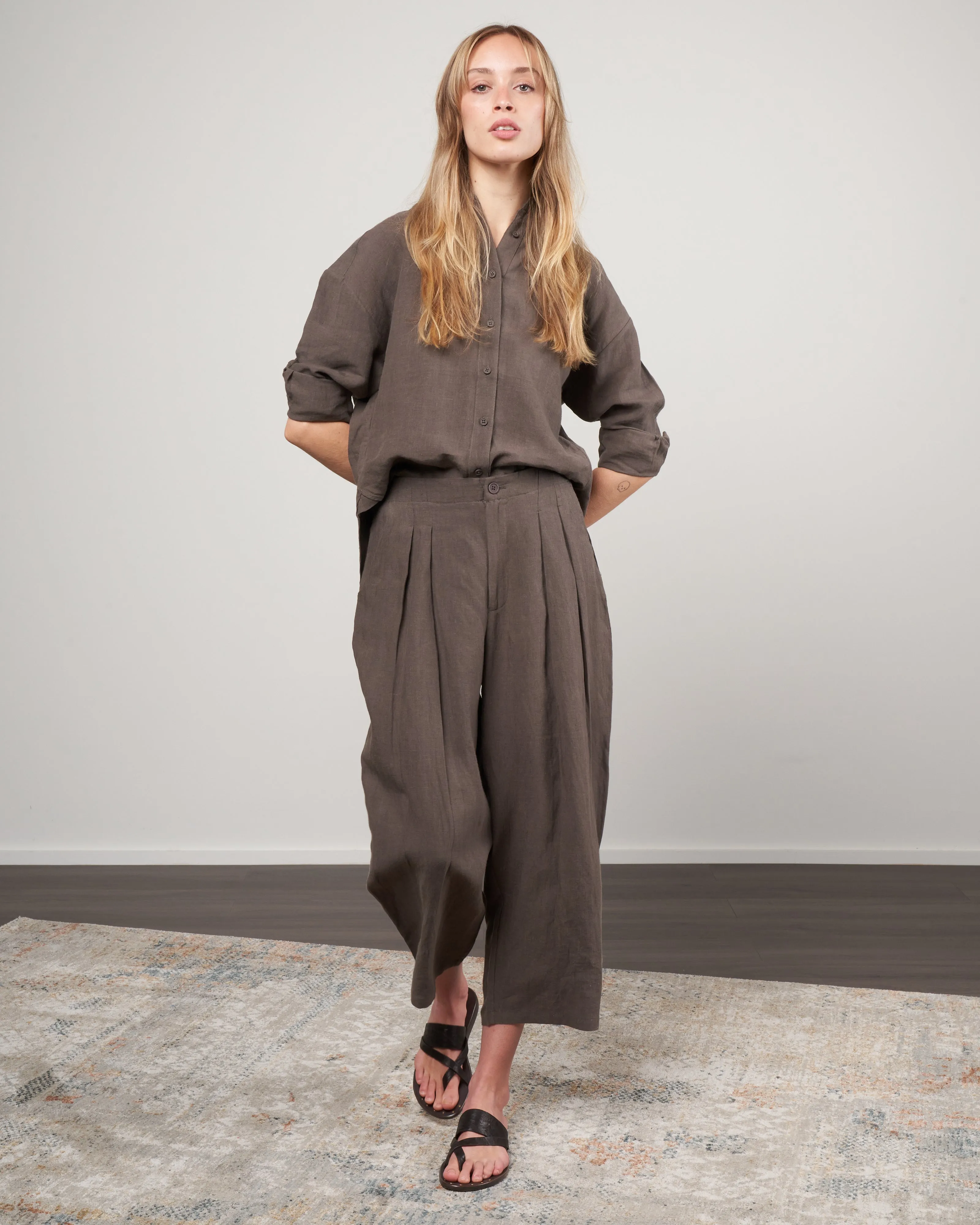 spring dolman shirt - dark oak