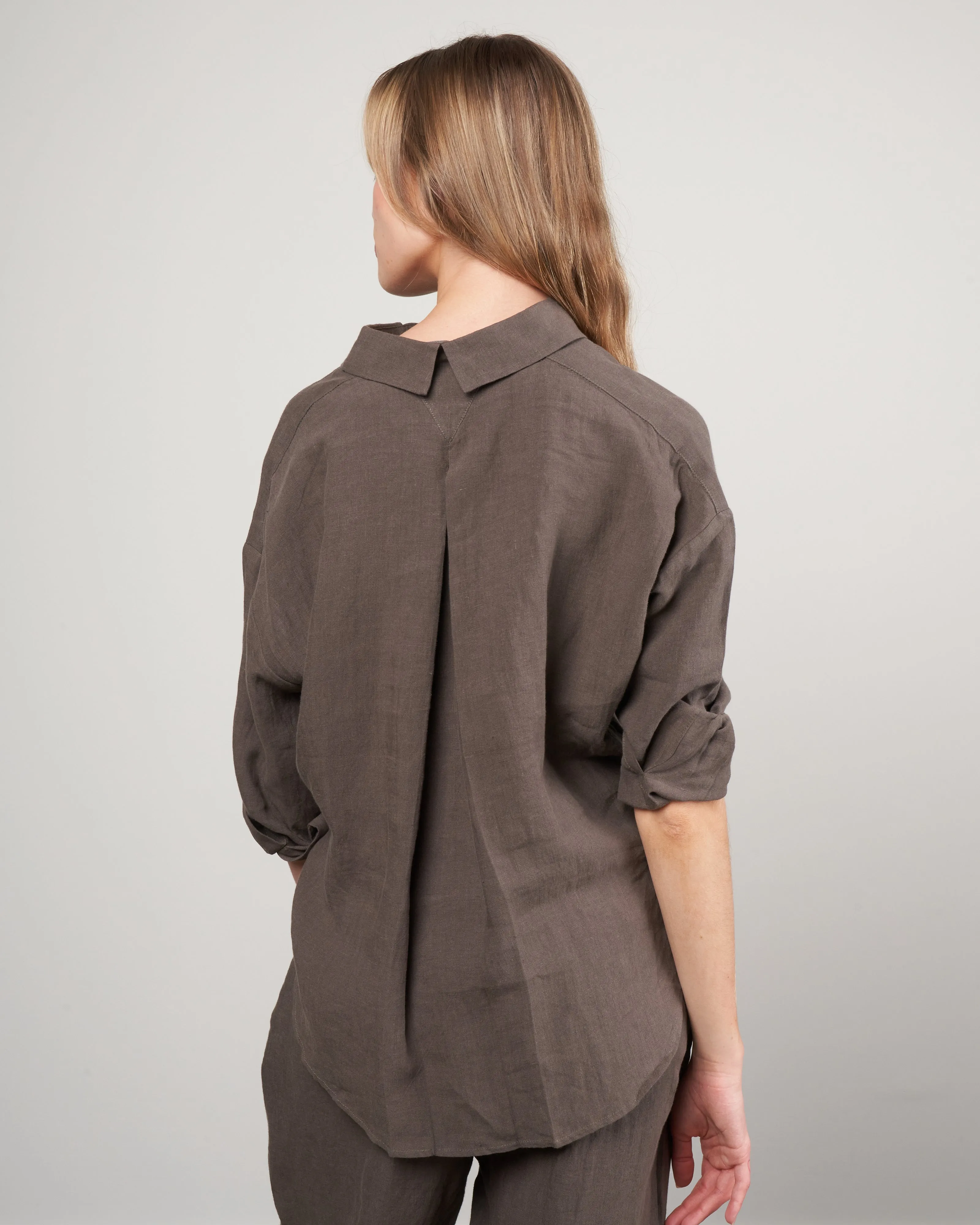 spring dolman shirt - dark oak
