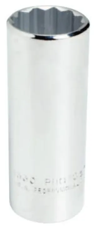 Stanley® Products Torqueplus Deep Sockets, 1/2 in Drive, 3/8 in Opening, 6 Points, 5312H
