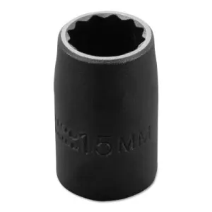 Stanley?? Products Torqueplus Metric Impact Sockets 1/2 in, 1/2 in Drive, 15 mm, 12 Points, 7415MT