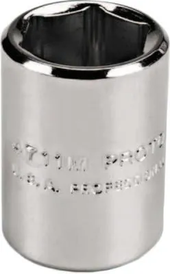 Stanley?? Products Torqueplus Metric Sockets 1/4 in, 1/4 in Drive, 7 mm, 6 Points, 4707M