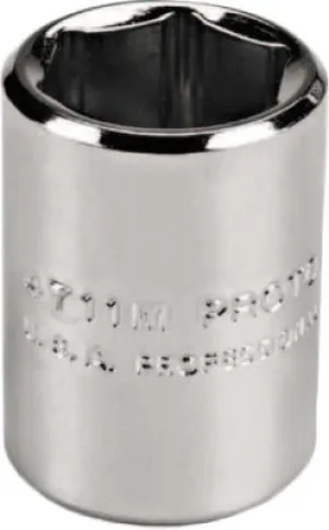 Stanley?? Products Torqueplus Metric Sockets 1/4 in, 1/4 in Drive, 7 mm, 6 Points, 4707M
