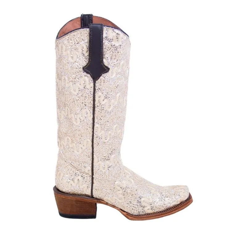 TANNER MARK WOMEN’S The Bride Beige Cowgirl Boots