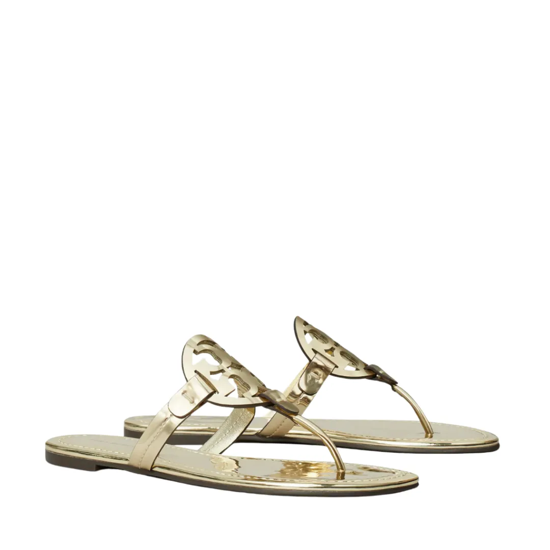 Tory Burch Miller Mirror Sandals - Gold