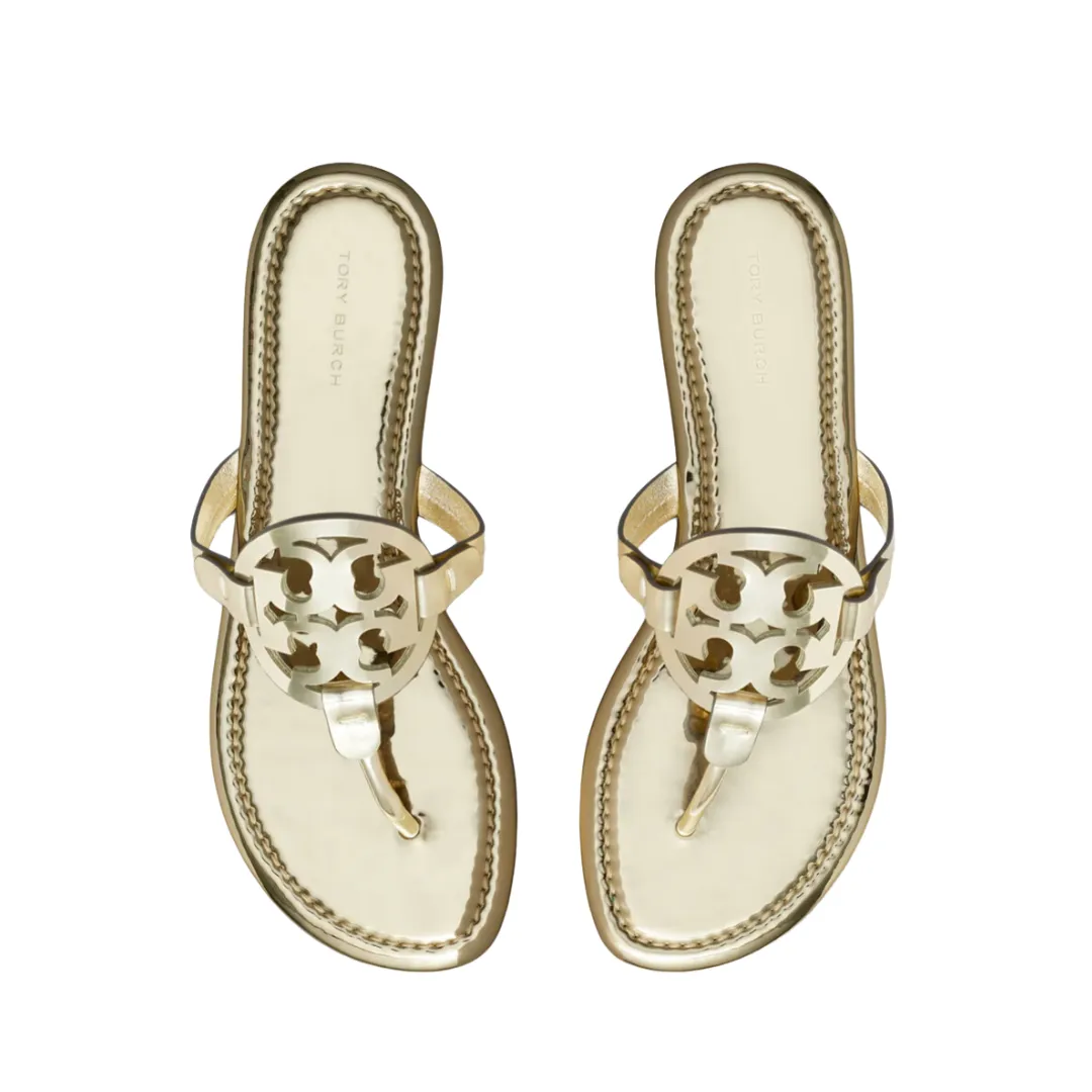 Tory Burch Miller Mirror Sandals - Gold