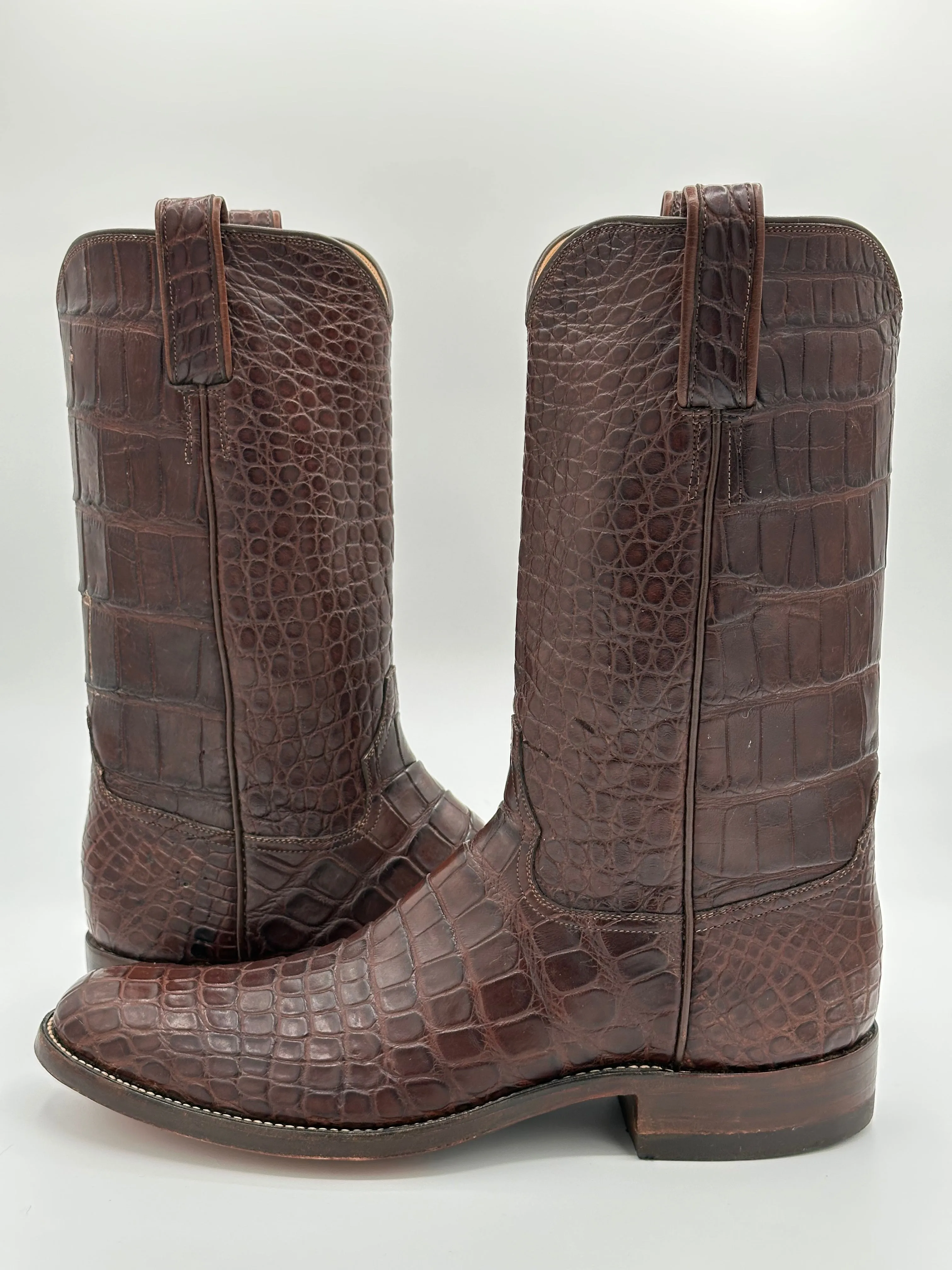 Vaquero Custom Center Cut Full American Alligator Cowboy Boots size 9 D