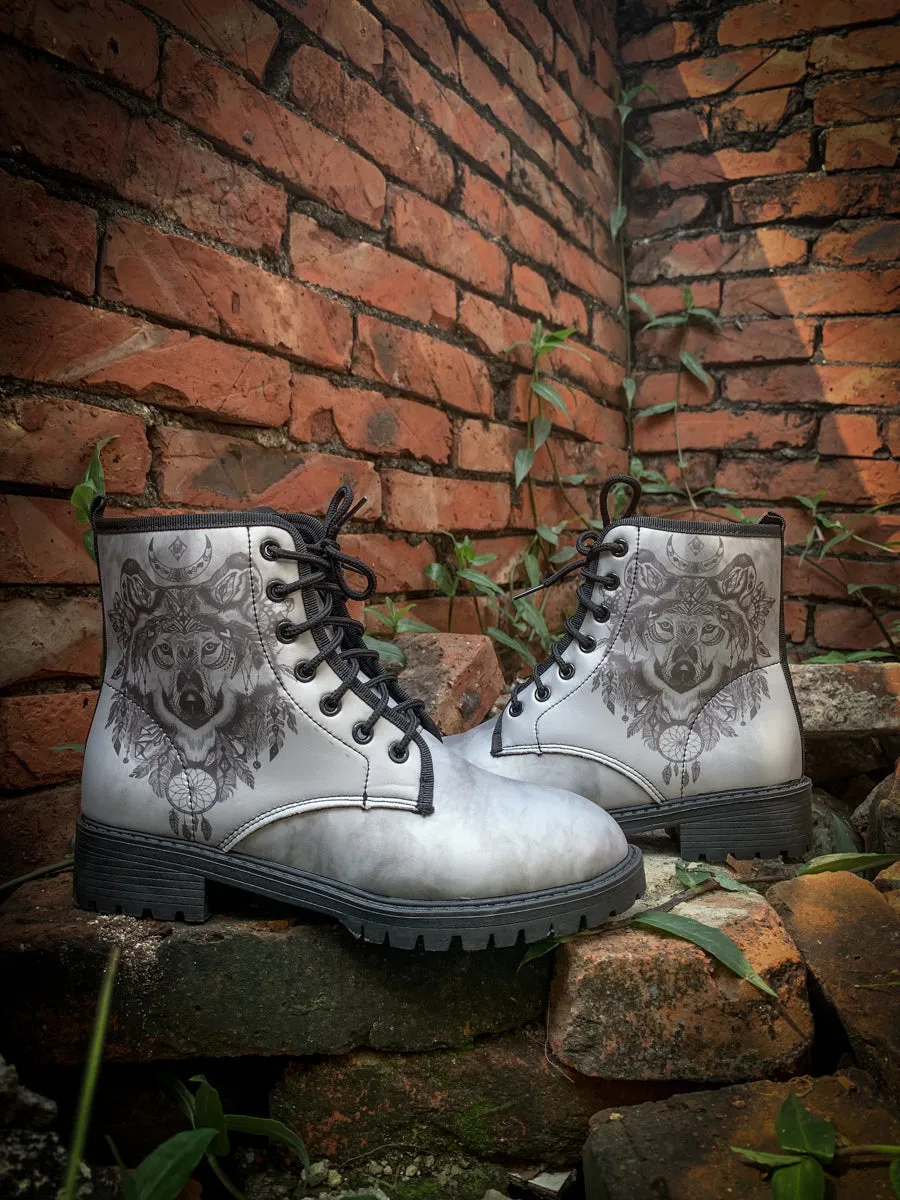 Werewolf Grey Combat Boot