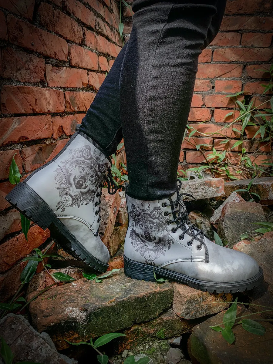 Werewolf Grey Combat Boot