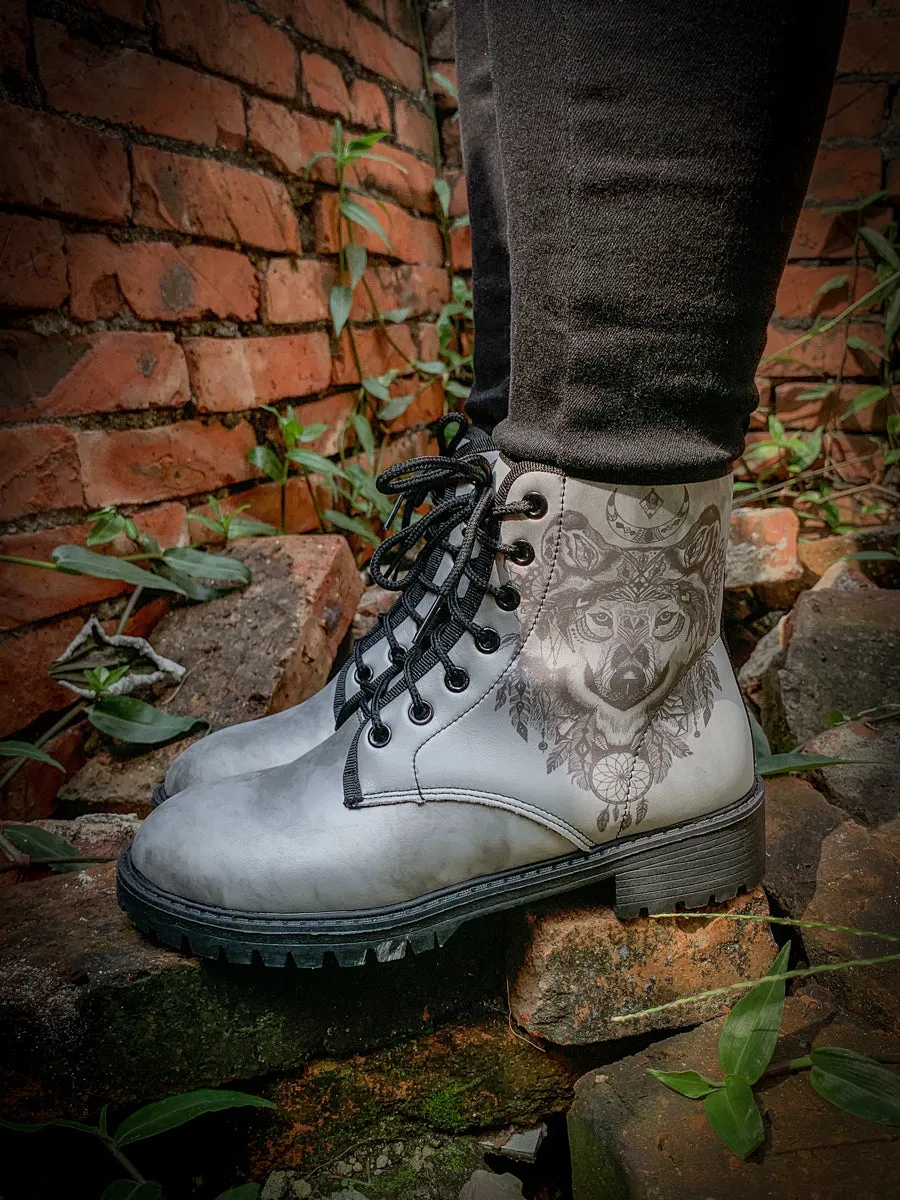 Werewolf Grey Combat Boot