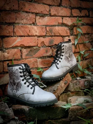 Werewolf Grey Combat Boot