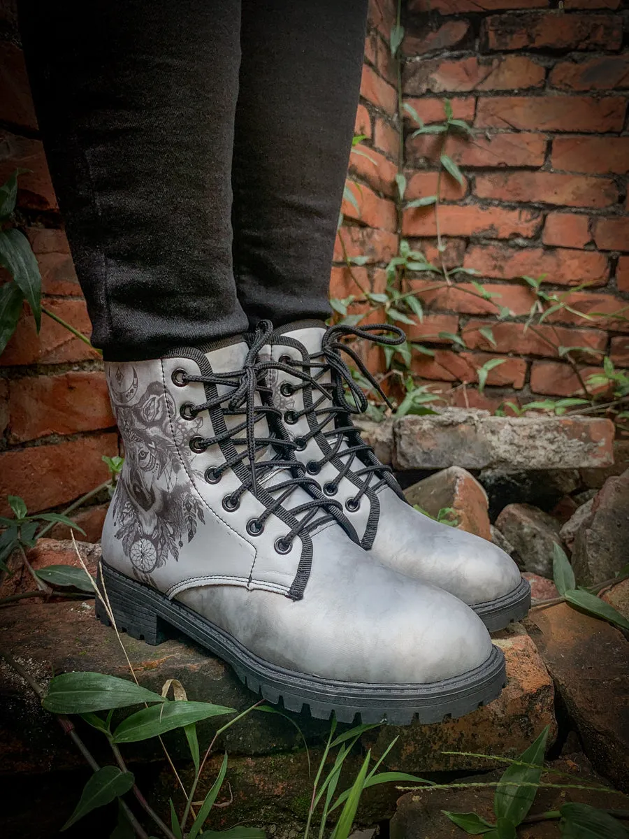 Werewolf Grey Combat Boot