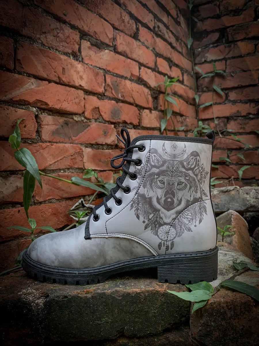 Werewolf Grey Combat Boot