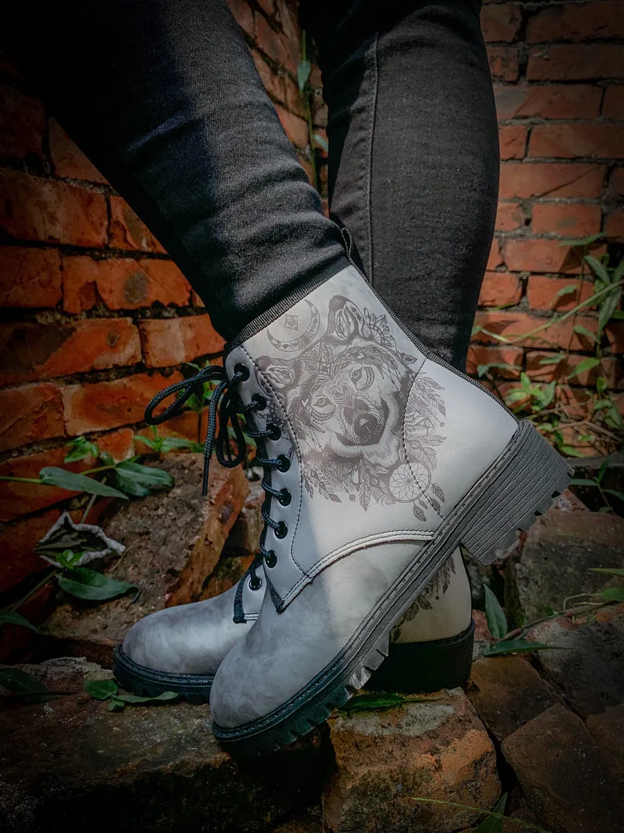 Werewolf Grey Combat Boot
