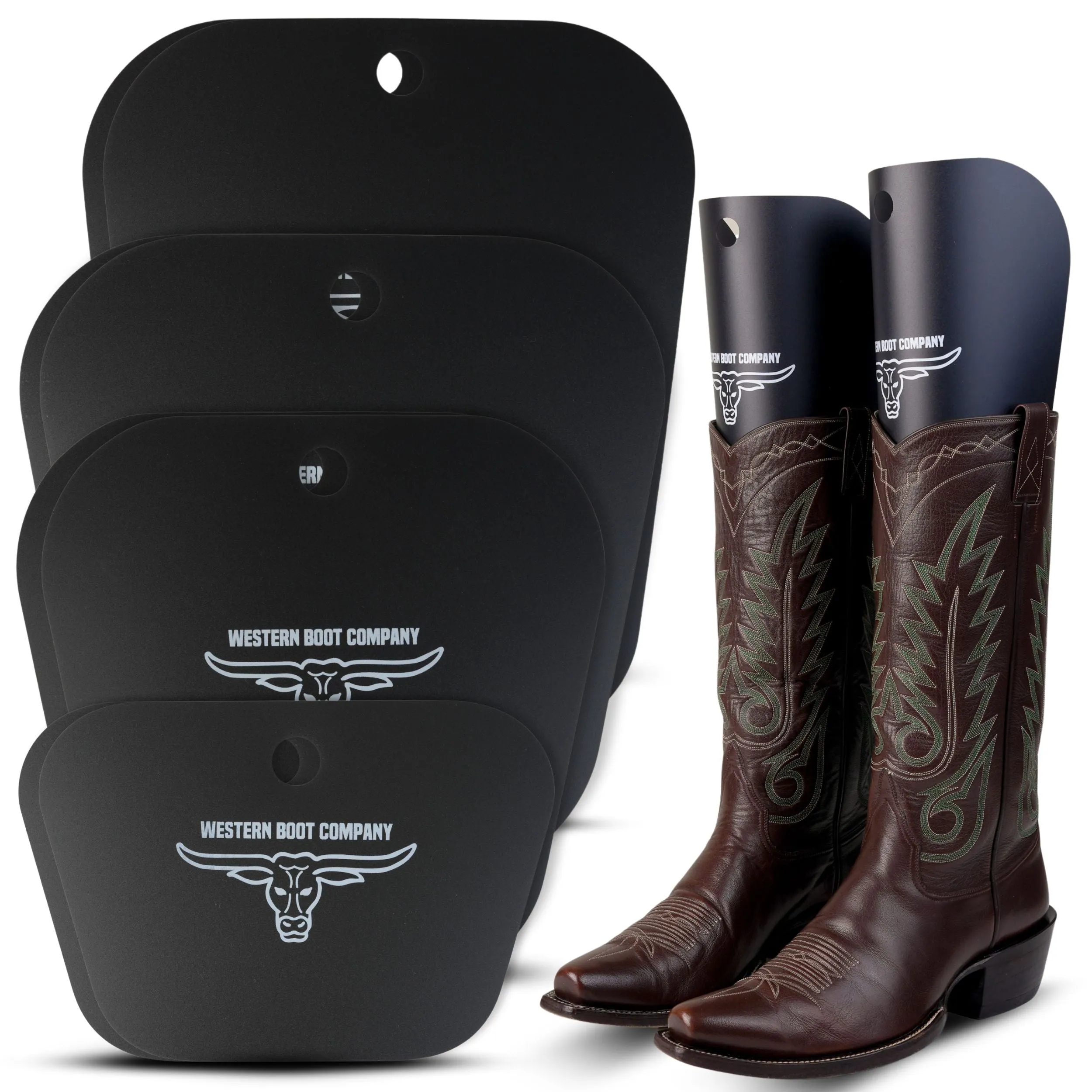 Western Boot Company Cowboy Shaft Shapers - 10.5" 6 PAIR (12 PIECES) LARGE