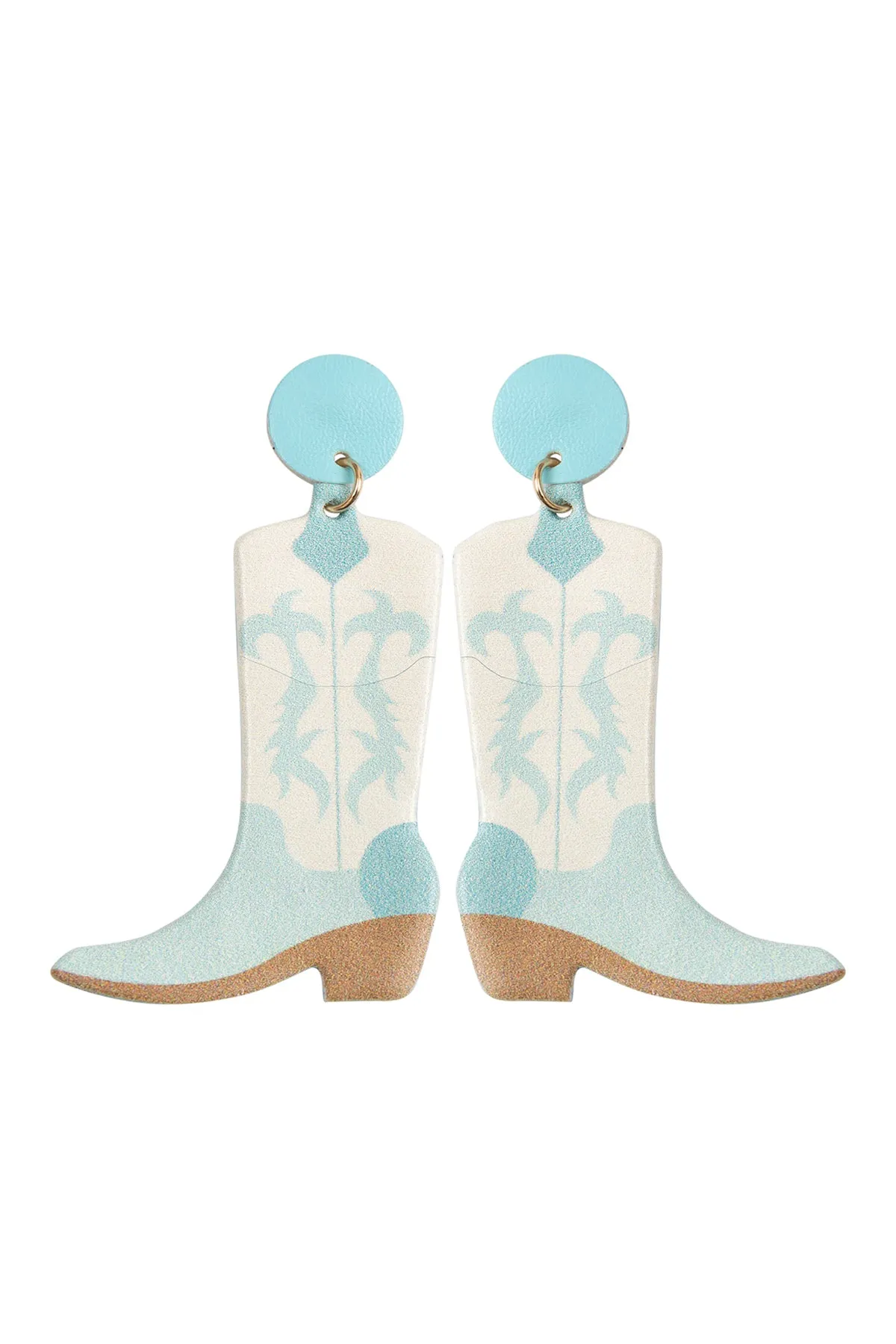 WESTERN BOOT PU LEATHER EARRINGS