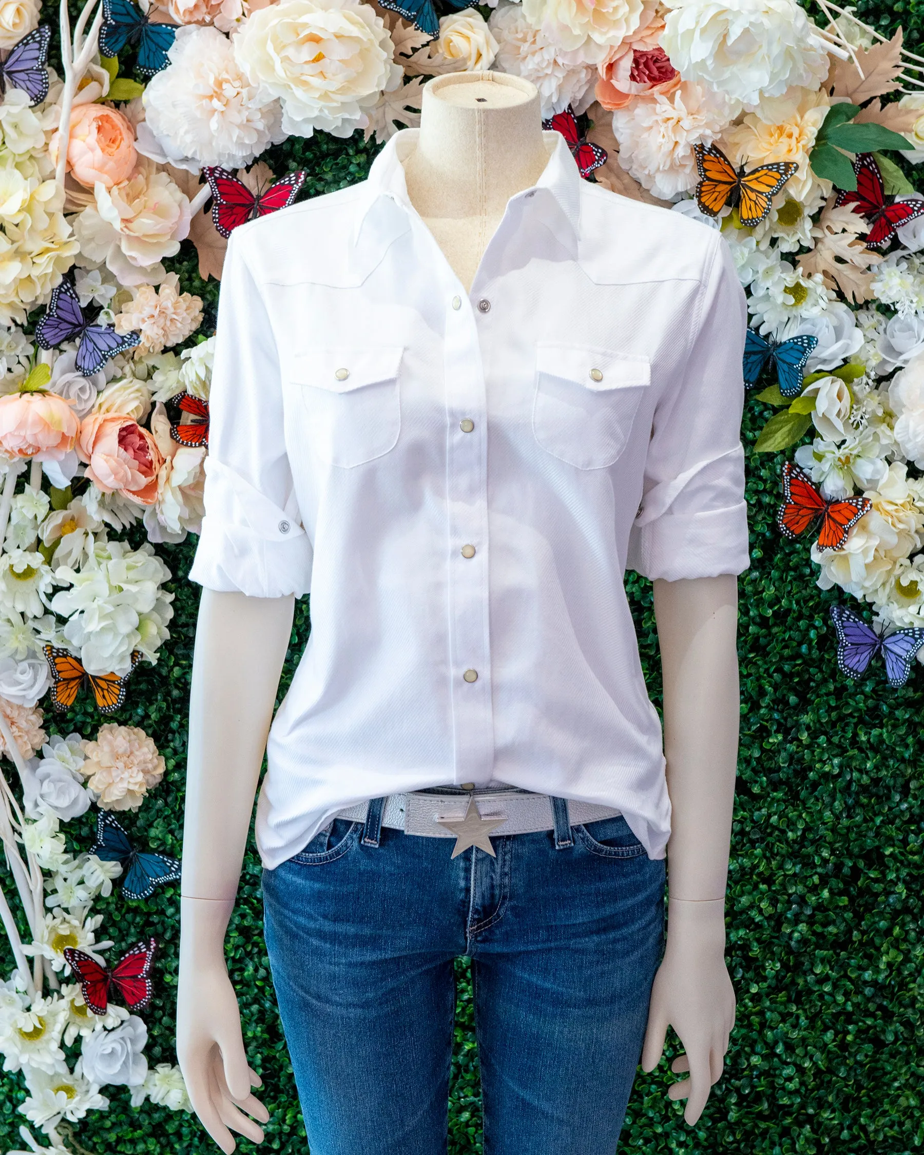 Western Pearl Snaps Tailored Shirt