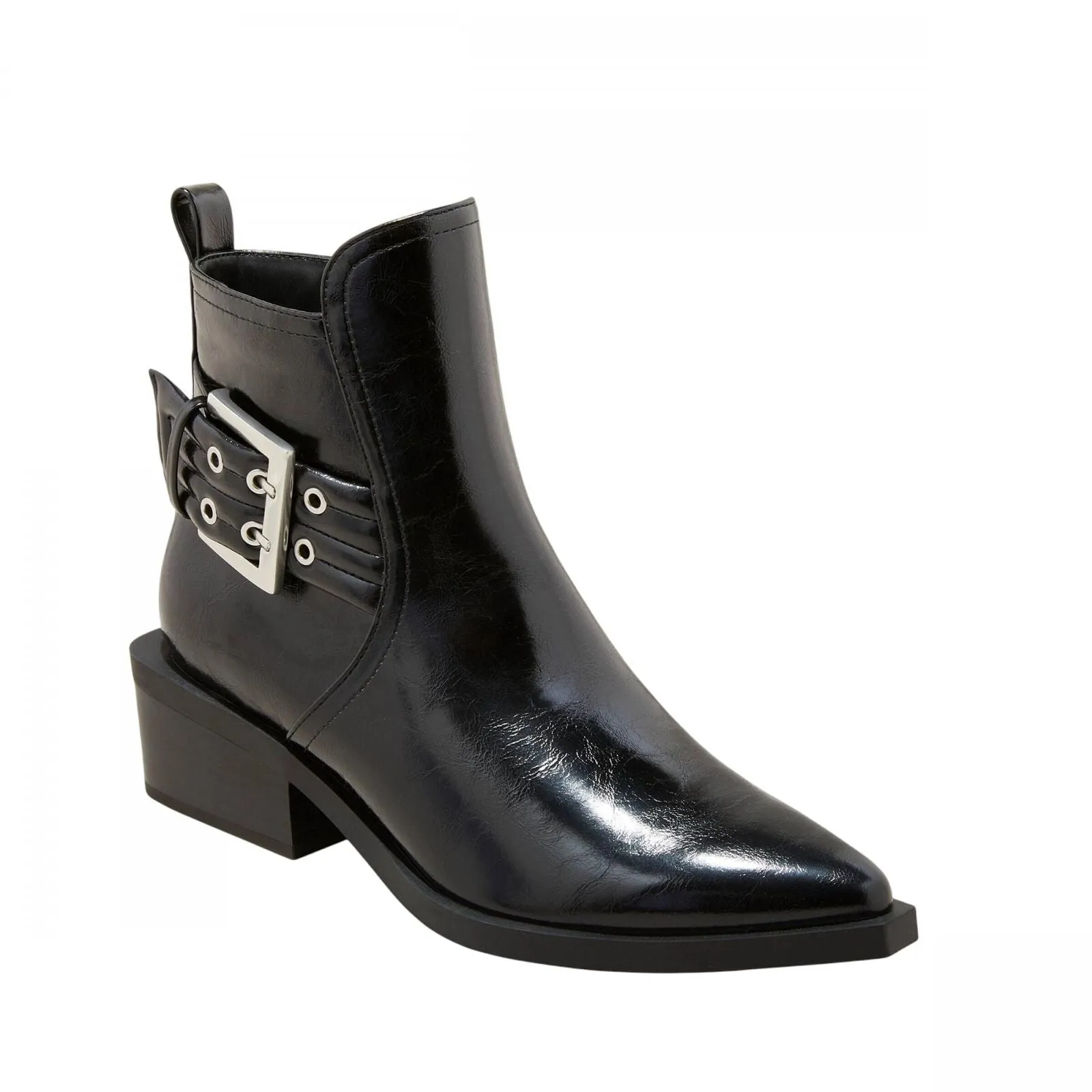 Wild Fable Giovanna Buckle Western Ankle Boots with Memory Foam Insole Black 10M