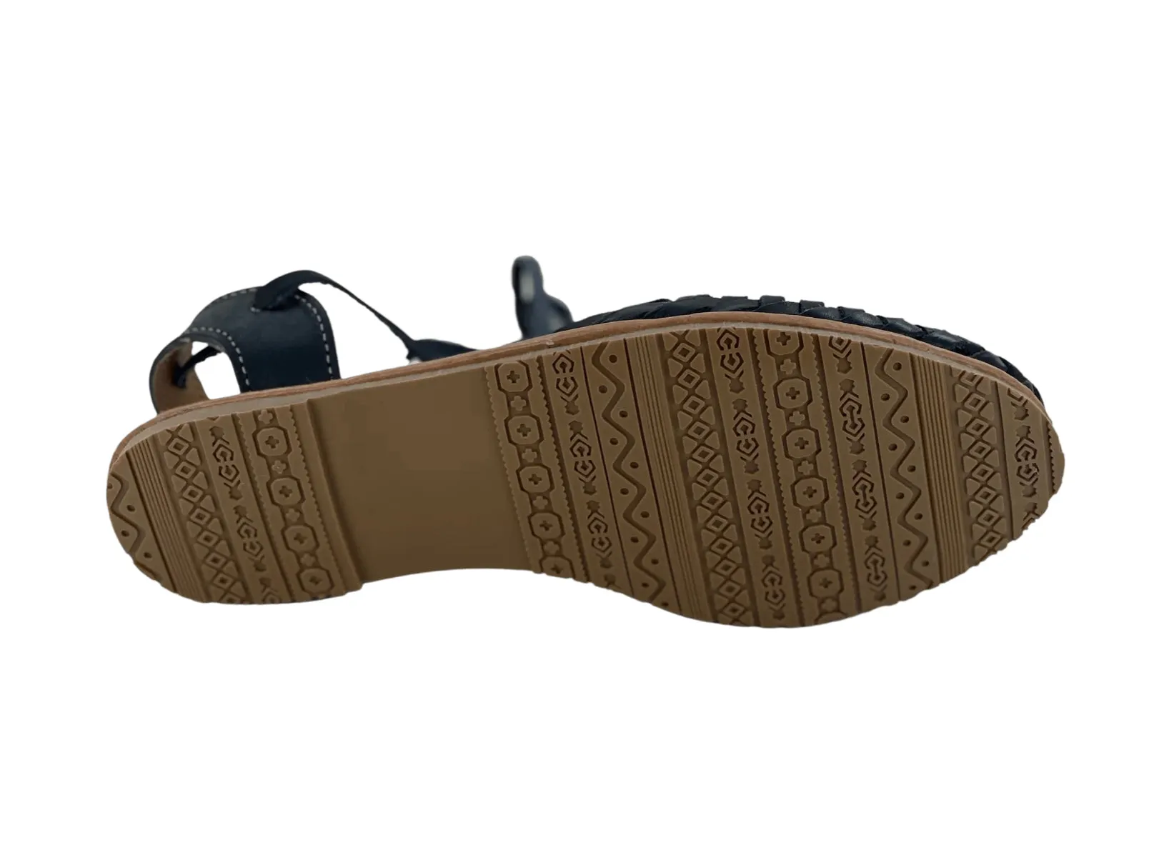 Women’s Black Flower Lace-Up Sandles