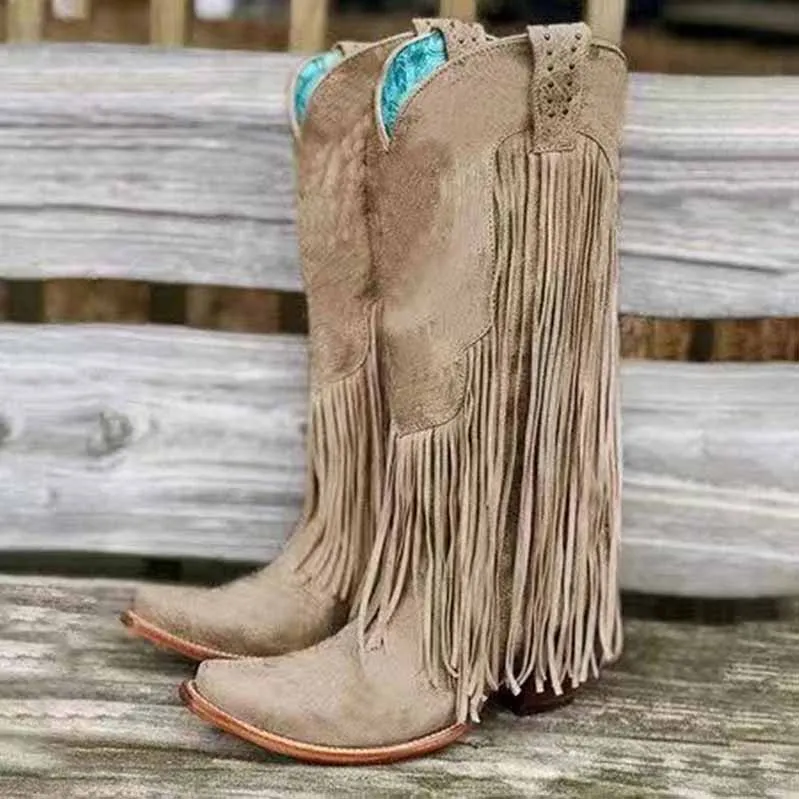 Women’s Cowboy Western Boot with Fringe