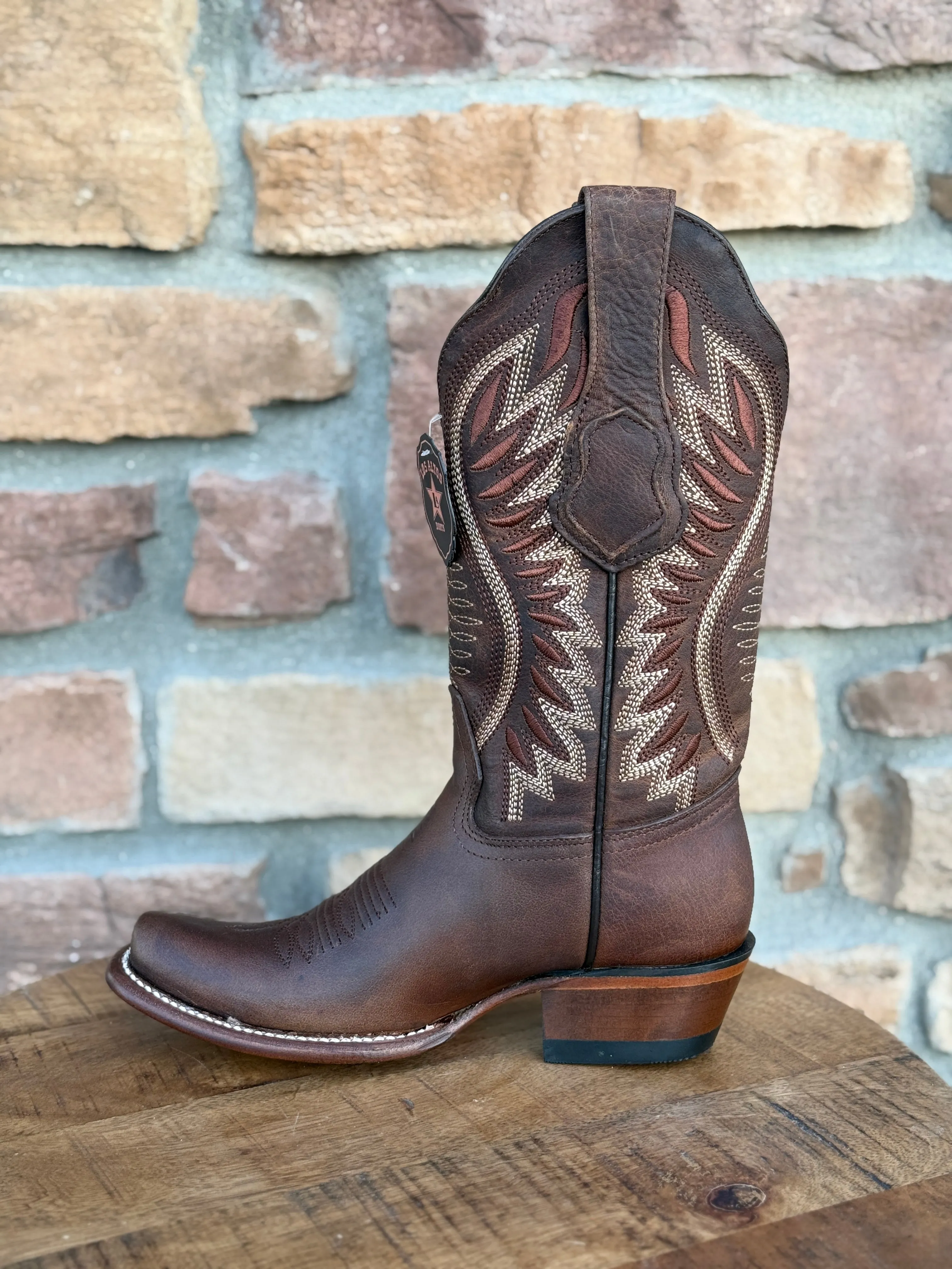 Women’s Los Altos Brown Dubai Square Toe Boots