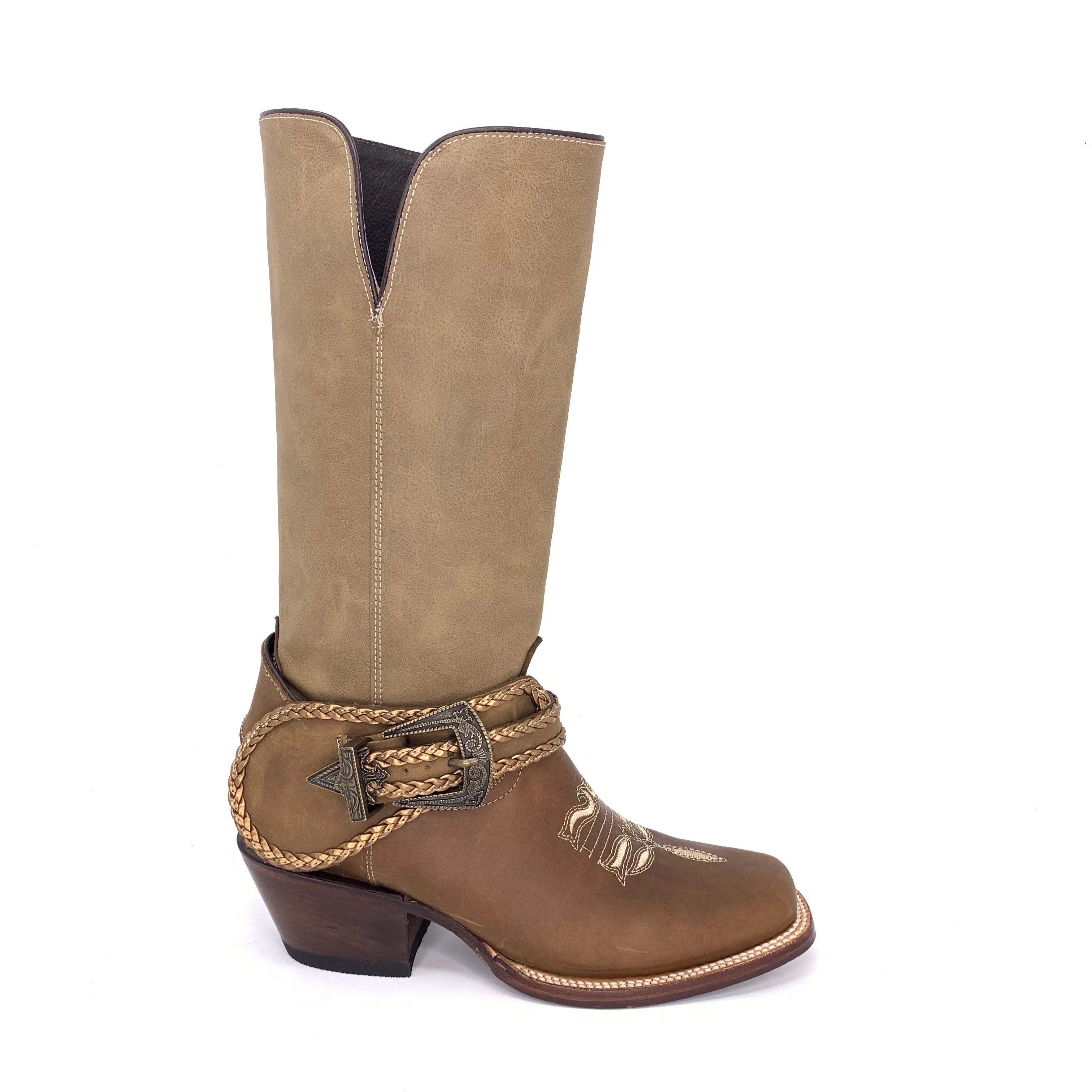 Women's Quincy Grasso With Belt Detail Boots Square Toe