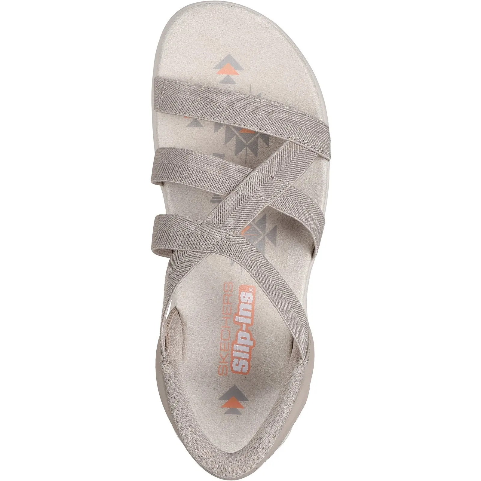 Women's Wide Fit Skechers 163460 Slip-ins Reggae Slim Stretch Flex Sandals