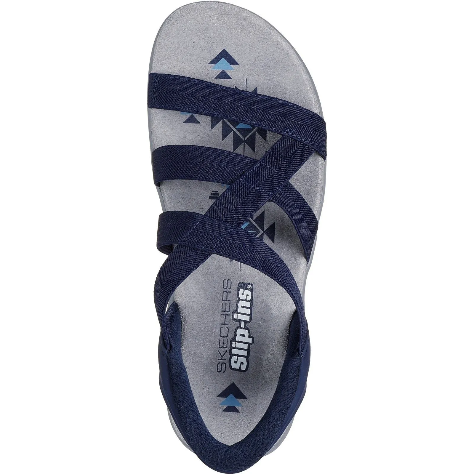 Women's Wide Fit Skechers 163460 Slip-ins Reggae Slim Stretch Flex Sandals