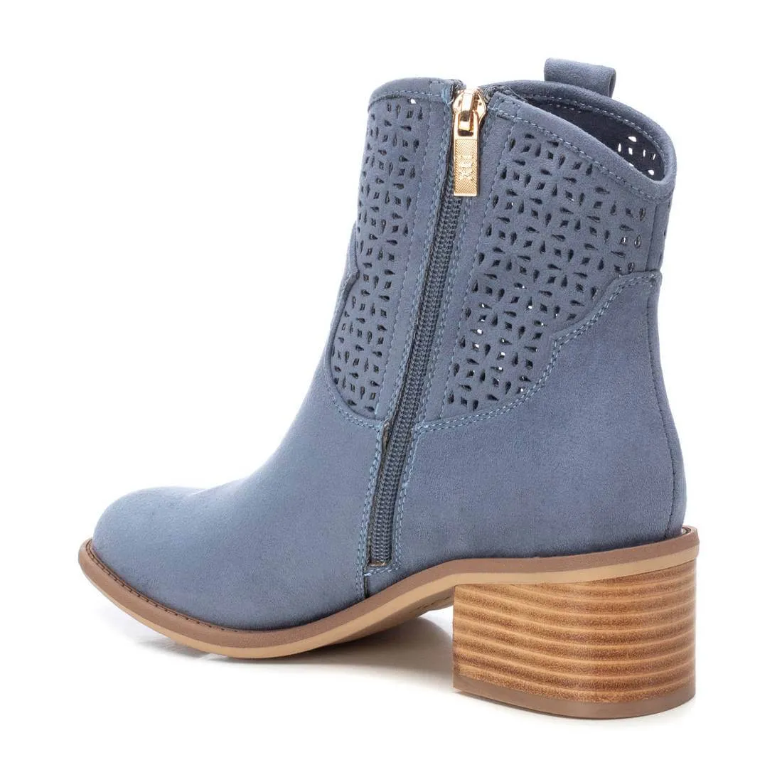XTI Dusky Blue Western Summer Ankle Boots